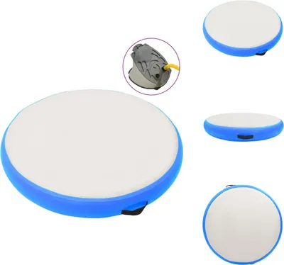 Immagine prodotto di vidaXL Tappetino gonfiabile con pompa 100x100x20 cm PVC blu - Tappetini per yoga e pilates