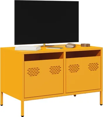 Produktbild von Möbel TV-Schrank Senfgelb 68x39x43,5 cm Kaltgewalzter Stahl - TV-Schränke &44798