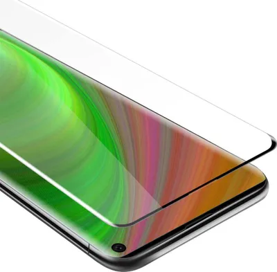 Produktbild von Cadorabo Panzerfolie für Samsung Galaxy S10 Schutzfolie in Schwarz Vollbild Folie Tempered Display Schutzglas