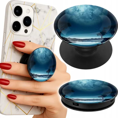 Obrázok produktu pre Drziak na telefon Popsocket na prst / stojan - PEŁNIA KSIĘŻYCA KSIĘŻYC