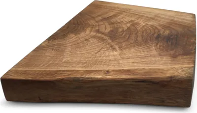 Zdjęcie produktu dla Deska do krojenia z litego dębu 26x24-35x4cm, deska do serów, deska prezentacyjna