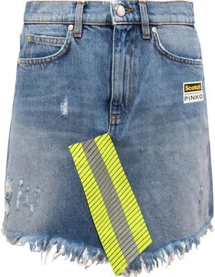 Produktbild von M5758 Gonna Donna Pinko Striatus Woman Denim Skirt