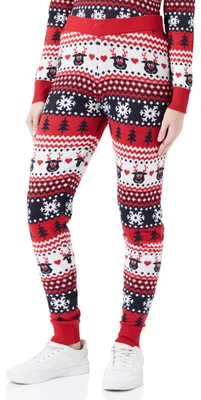 Produktbild von ONLY Damen Strickleggings Onlxmas Reindeer Mw Pant Box KNT, Chili Pepper/Pattern