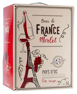 Produktbild von Beau de France Merlot IGP -trocken- 5,0L BIB