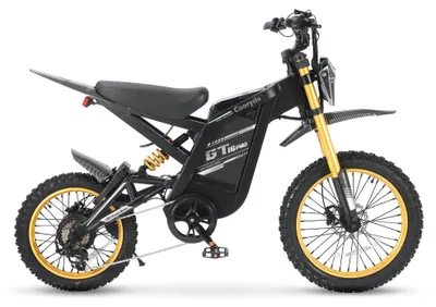 Produktbild von OUXI GT16 Pro - E-Bike inkl. Kettenschloss - 16 Zoll - 250W Motor - 70 km Reichweite - 7-Gang - Hydraulische Scheibenbremsen - Vollfederung - Gold