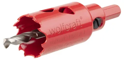 Productafbeelding van Wolfcraft GmbH 5465000, Zelfaanzuigend, Boormachine, Gipsplaat, Non-ferrometalen, Kunststof, Multiplex, Staal, Hout, Rood, Bimetal, Snelstaal (HSS)