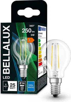 Produktbild von Bellalux LED Filament Tropfen 3W = 25W E14 klar 250lm Neutralweiß 4000K
