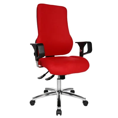Produktbild von Topstar Drehstuhl Sitness 55 rot mit höhenverstellbaren Armlehnen