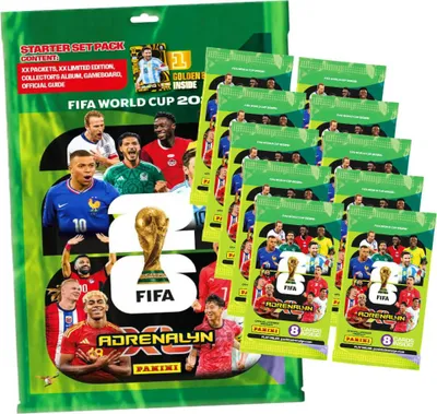 Produktbild von Fifa World Cup 2026 Adrenalyn XL - WM Trading Cards Sammelkarten - 1 Starter + 10 Booster