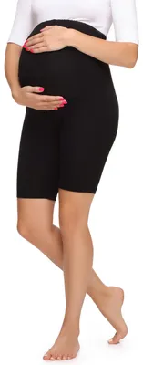 Image de Leggings de grossesse courts pour femme Merry Style en viscose MS10-299 (noir, XL)