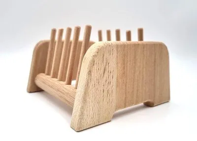 Produktbild von Famanu Snackplattenträger aus Eichenholz - Set mit 6 Haltern