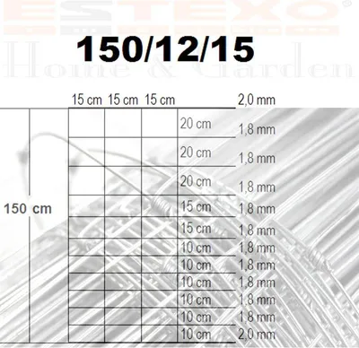 Produktbild von Weidezaun Knotengeflecht Wildzaun 150/12/15 Draht Zaun 50 m Gartenzaun Forstzaun