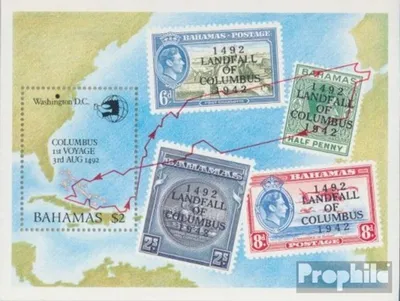 Produktbild von Briefmarken Bahamas 1989 Mi Block59 (kompl.Ausg.) postfrisch Philatelie