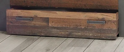 Image de Tiroir de rangement Clif Old Used Wood Vintage pour lit 120 x 200 cm