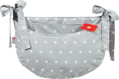 BABYLUX Babybetttasche Organizer BETTTASCHE Spielzeugtasche Tasche Babybett  91. Sterne Grau