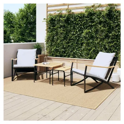 Produktbild von Gartenstühle mit Kissen, 2 Stück, schwarz, aus Stahl für den Außenbereich