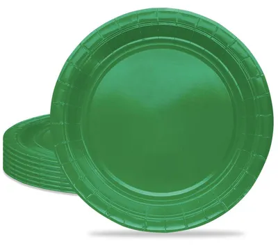 Immagine prodotto di Partyteller verdi, confezione da 16 pezzi, piatti di carta da 23 cm per compleanni e feste