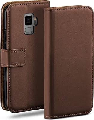 Produktbild von moex® Book Case kompatibel mit Samsung Galaxy S9 - Hülle 360 Grad klappbar, Dunkelbraun