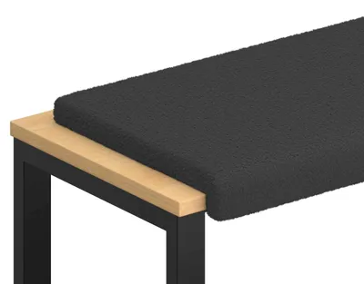Obrázok produktu pre vidaXL Opieradlo do banky, materiál sherpa, tmavosivá farba, hĺbka 35 cm