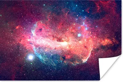 Produktbild von MuchoWow® Poster Weltraum - Sterne - Orange 90x60 cm - Schlafzimmer