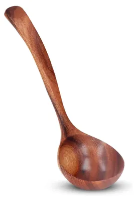 Produktbild von Holzlöffel für Suppen, langer Griff, Schöpfkelle, Küchenwerkzeug