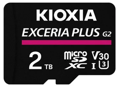 Zdjęcie produktu dla Kioxia LMPL2M002TG2, 2 TB, MicroSDXC, Klasa 10, UHS-I, 100 MB/s, 90 MB/s