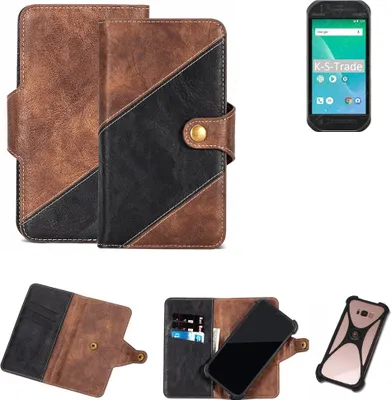 Produktbild von K-S-Trade Handy Hülle Schutz Hülle Schutzhülle Bookstyle Case kompatibel mit Panasonic Toughbook P-01K Handy Cover Hülle Schutztasche 1x