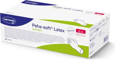 A product box for latex gloves.
