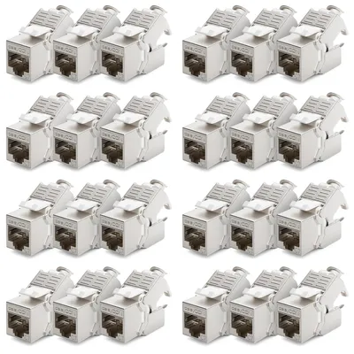 Produktbild von deleyCON CAT 7 Keystone Jack Modul 1000MHz 10 Gbit/s LSA, 24 Stück