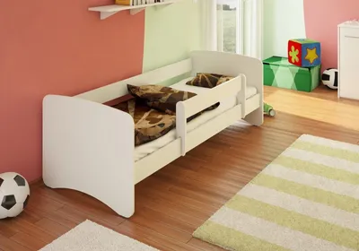 Produktbild von Best for Kids Kinderbett 90x200 cm mit Matratze und Rausfallschutz Weiß