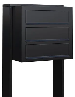 Produktbild von Briefkastenanlage Cube for Three in Schwarz