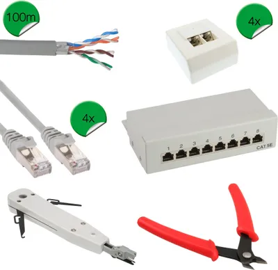 Produktbild von InLine® Cat.5e Netzwerk Installations Kit