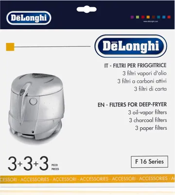 Obrázok produktu pre Fritovací filter Delonghi na tukové pary, typ filtra s aktívnym uhlím: F16-9 (balenie po 1 ks)