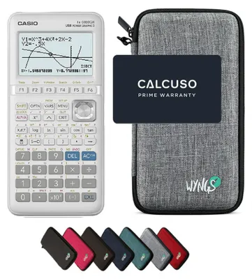 Produktbild von Casio fx-9860GIII inkl. WYNGS Schutztasche Hellgrau - Grafikrechner - Basic Set