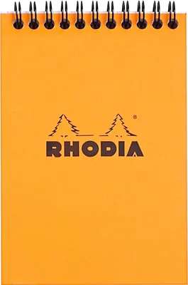 Produktbild von Rhodia 5x Spiralblock Rhodia Notepad A6, 80 Blatt kariert 80g - Orange 13500C