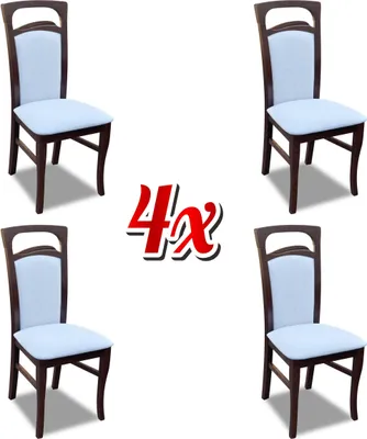 Obrázok produktu pre Garnitur Sitz Polster Wohnzimmer Holz 4x Stühle Ess Zimmer Gruppe Set Stuhl