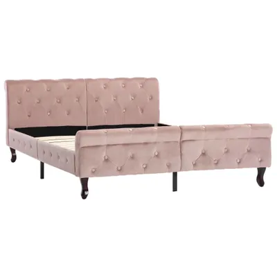 Immagine prodotto di Struttura letto in velluto rosa 140x200 cm