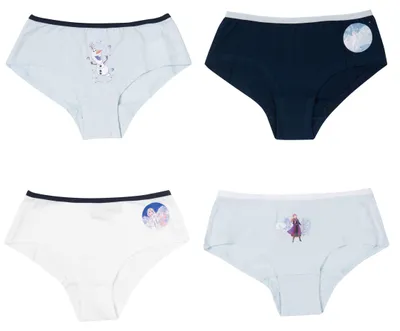 Produktbild von Disney Frozen Panty für Mädchen - Die Eiskönigin Kinder Slip Unterhose Unterwäsche Mehrfarbig Bunt (4er Pack) 122-128
