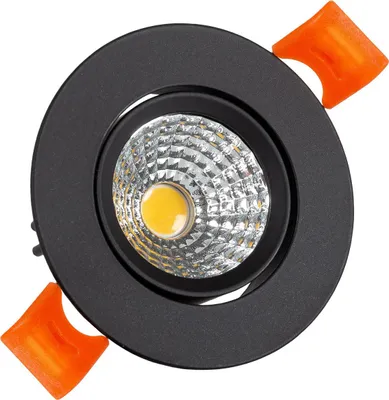 Produktbild von LED Downlight Einbaustrahler 15W Rund COB CRI90 Ausschnitt Ø 90 mm Schwarz No Flicker 5000K Kaltweiß