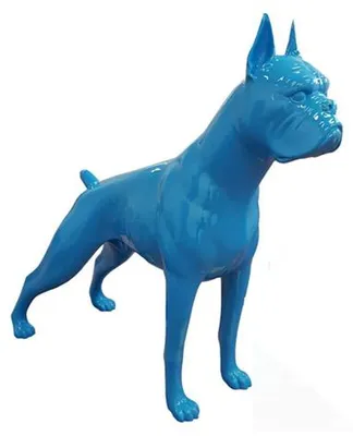 Obrázek produktu pro Design Dekoration Figur Hund Blauer Kunststoff Garten Skulptur Statuen 178x190cm