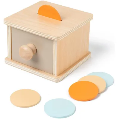 Produktbild von Montessori-Münzbox, Objektpermanenzbox, Montessori-Spielzeug für 1-jährige Babys, Spielzeug für 12 Monate alte Montessori-Spielzeuge
