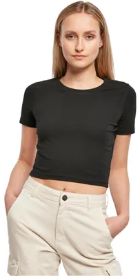 Produktbild von Build Your Brand Ladies Cropped Tee Damen T-Shirt Shirt Top Kurzarm kurzärmlig,
