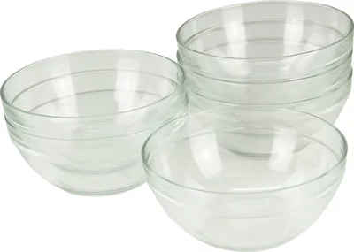 Produktbild von Glasschüssel Ø 23 cm 6 Stück im Set Beilagenschüssel Dessertschale Stapelschale