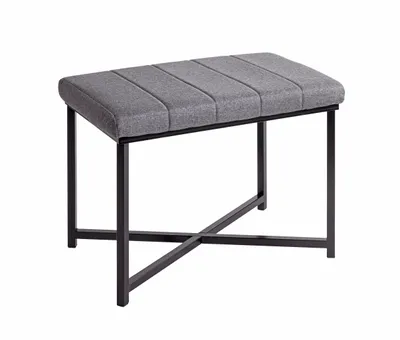 Produktbild von HAKU Bank grau, schwarz - Metall, Textilgewebe, B/H/T: 59x46x39 cm