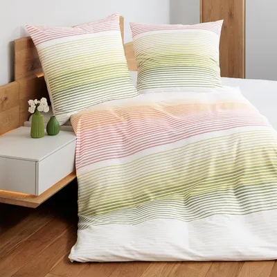 Produktbild von Janine Mako-Satin Bettwäsche J.D. 87113 multicolor 155x220 cm + 80x80 cm