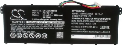 Imagen del producto de Baterías para Acer Aspire 3, Aspire E3, Acer Chromebook 11, de 3000 mAh, de polímero de litio