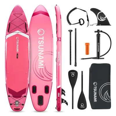 Produktbild von TSUNAMI SUP Board PRO 350 cm, aufblasbar, Stand Up, Paddle Set, mit Paddel, Pumpe, Rucksack, T10