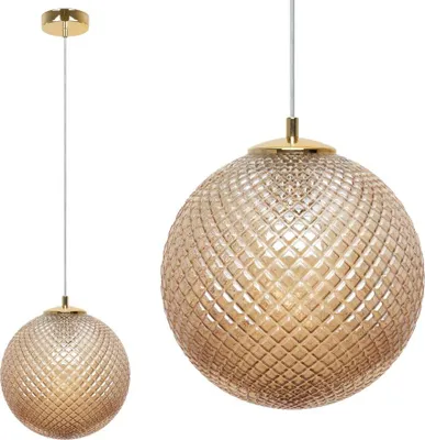 Obrázok produktu pre Závesné svietidlo Cannes 1-light so skleneným tienidlom jantárovej farby 25cm E27