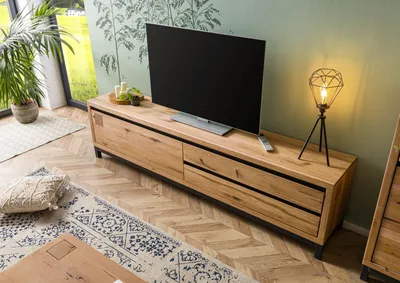 Produktbild von MASSIVMOEBEL24 TV-Board Wildeiche 220x40x56 natur geölt VILLANDERS #154