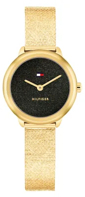 Produktbild von Tommy Hilfiger Zwei-Zeiger-Quarzwerk-Uhrfür Damen mit Goldfarben Edelstahl-Mesh-